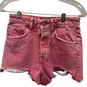 Zara Pink Denim Shorts